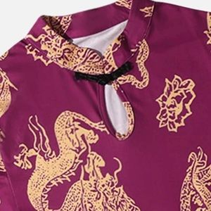 Plus Chinese dragon body con dress